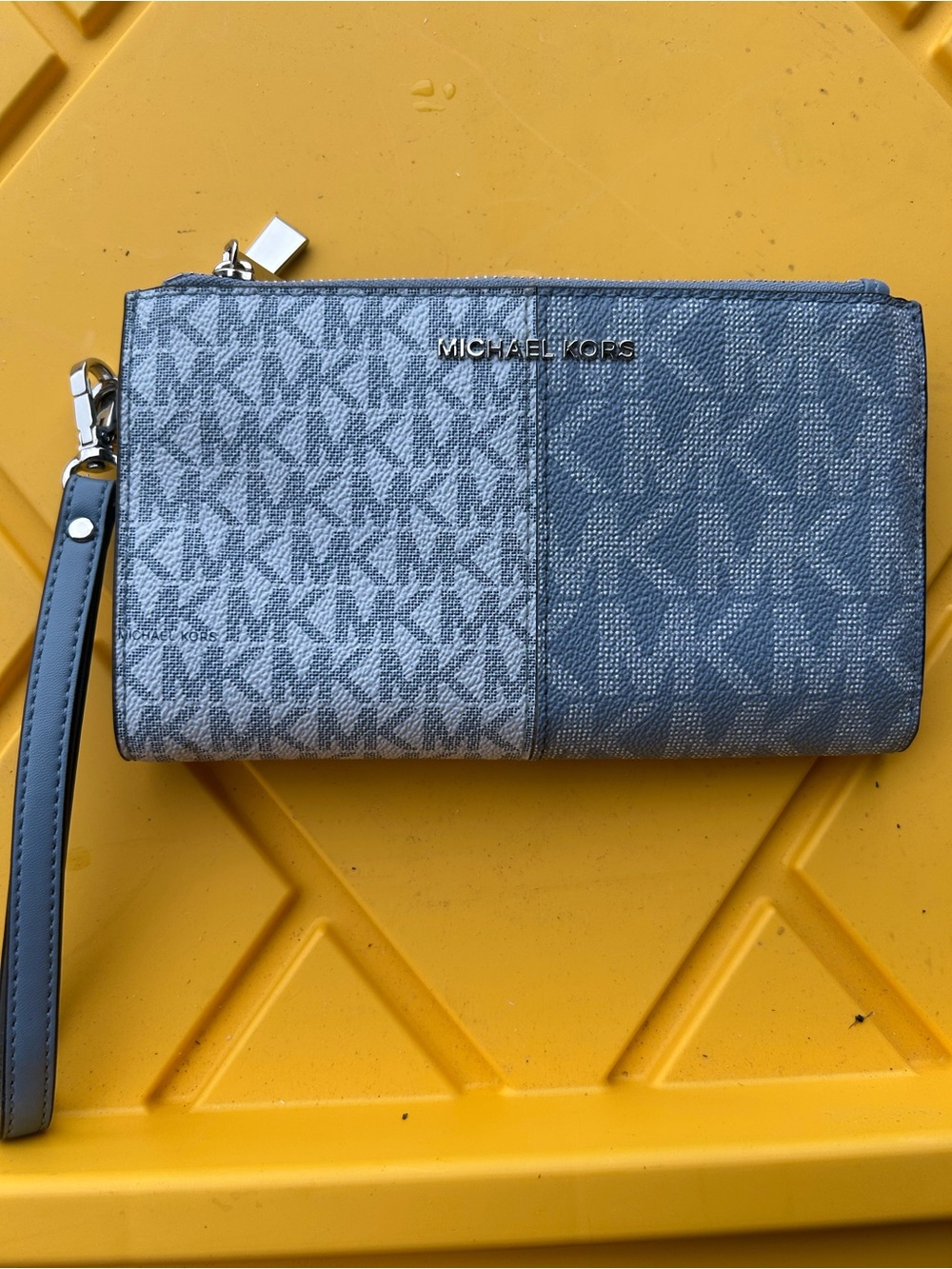 Michael Kors Leather Continental Wallet in Slate Blue